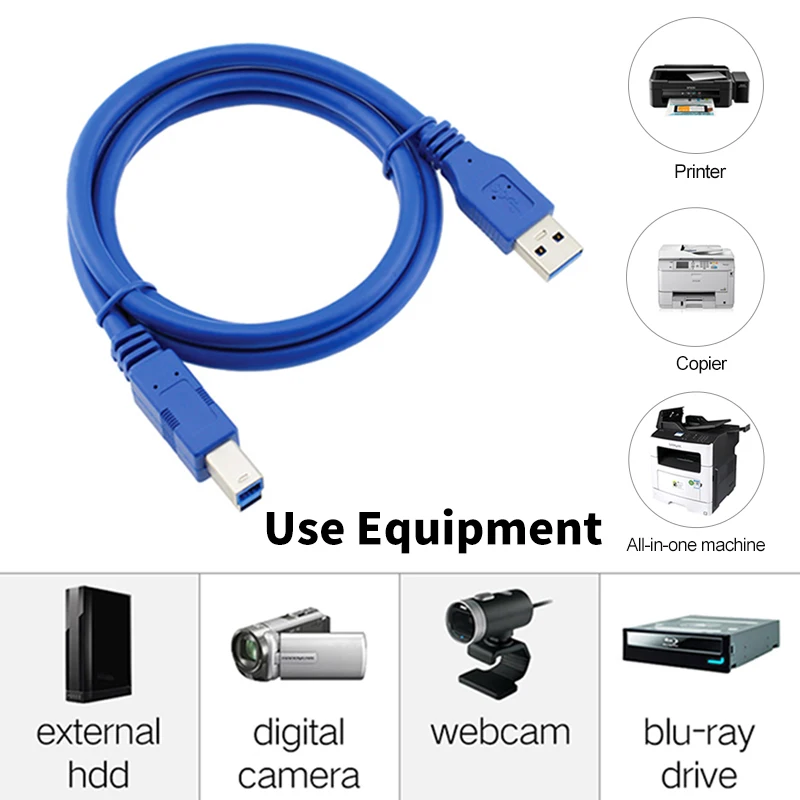 Кабель для принтера USB 3 0 кабель печати Папа папа сканера факсимильного аппарата
