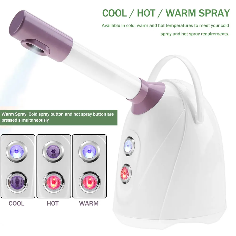 

Desktop Face Hydration Hot Cold Face Steamer Machine Mister Facial Sprayers Ion Air Humidifier Atomizer Beauty Instrument