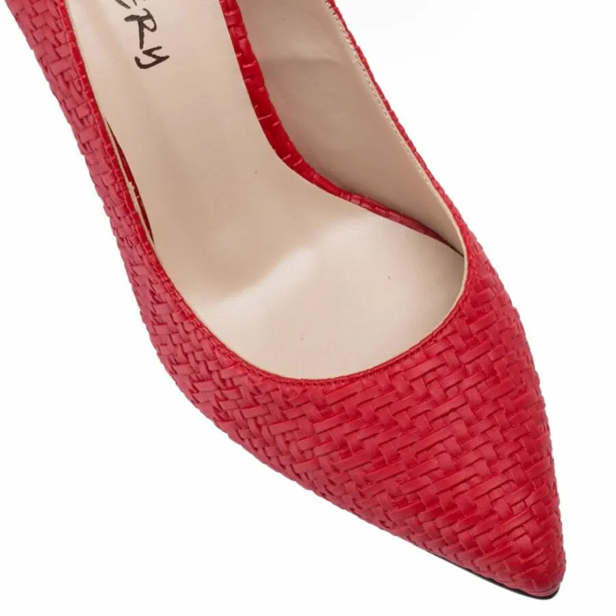 

Heels Women 2021 Deery, Red Knitting Pattern Women'S Stiletto