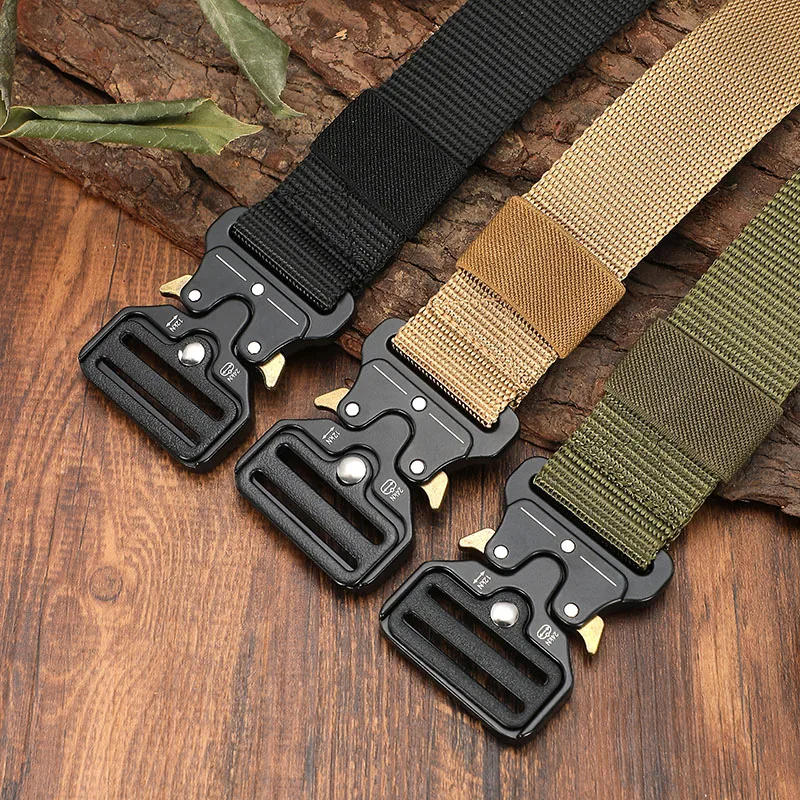

125-140 Long Belt Male Tactical Military Canvas Belt Outdoor Tactical Belt Men's Military Nylon Belts Army Ceinture Hom