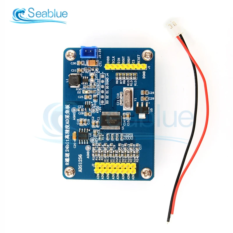 

ADS1256 8 Channel 24-bit AD module High-Precision ADC Acquisition Data AcQuisition Card For Arduino Data Acquisition System