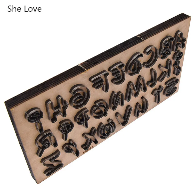 Металлическая квадратная форма для вырезания букв алфавита chzimad кожаного