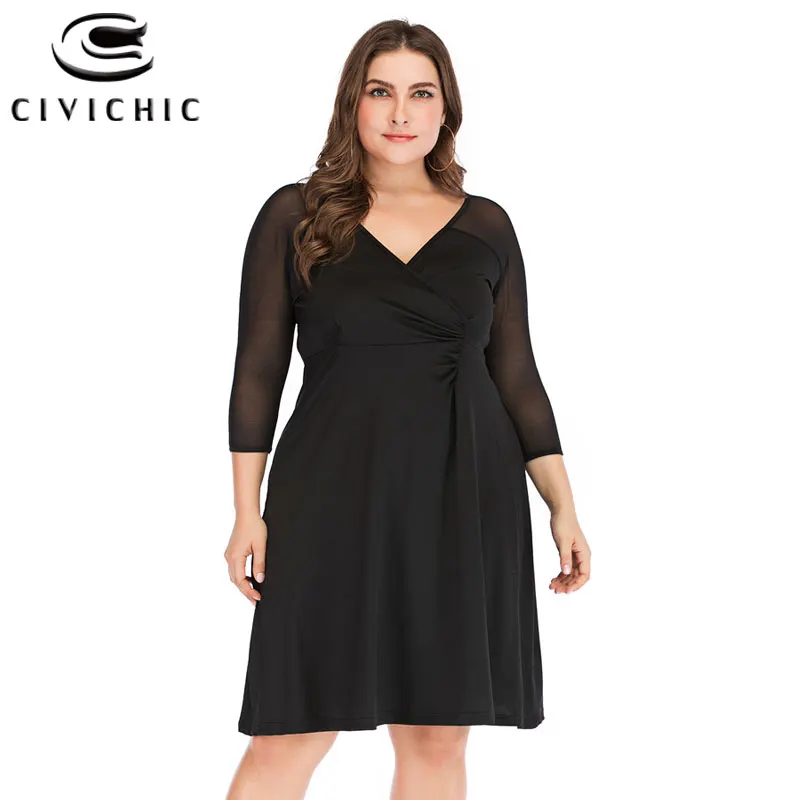 Шикарное женское платье большого размера сексуальное с глубоким v образным