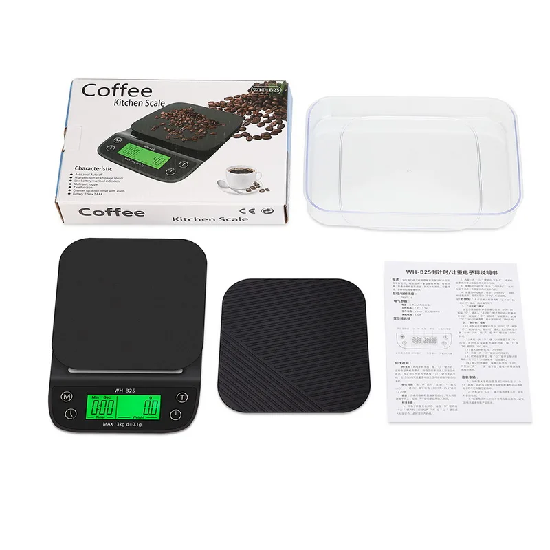 

Household Kitchen scale 3Kg/0.1g Food Diet Postal Scales balance Measuring tool Slim LCD Digital Electronic Weighing scale