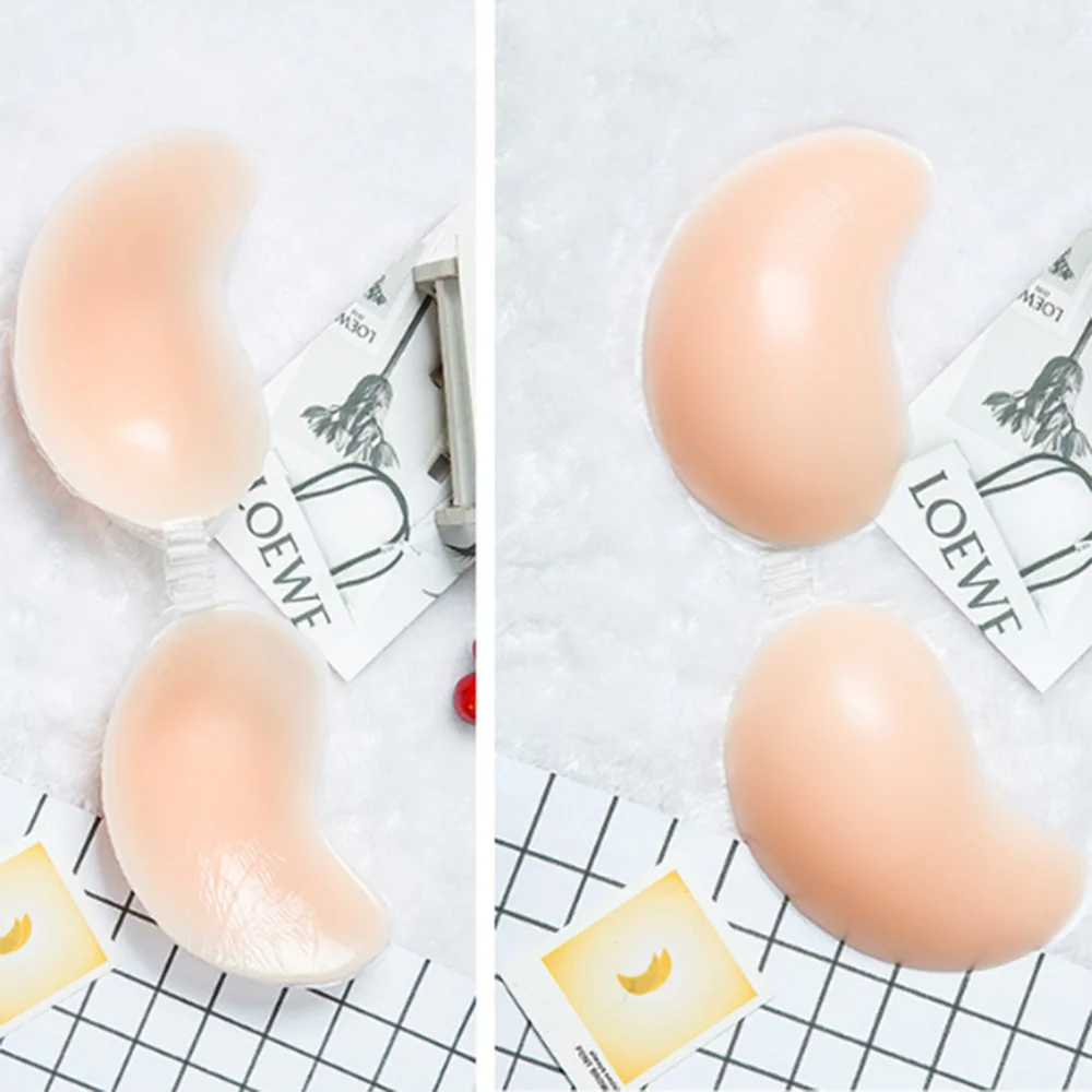 

Silicone Push Up Bra Reusable Lift Up Invisible Bra Strapless Bra Stealth Adhesive Breast Enhancer for Women Nipple Cover