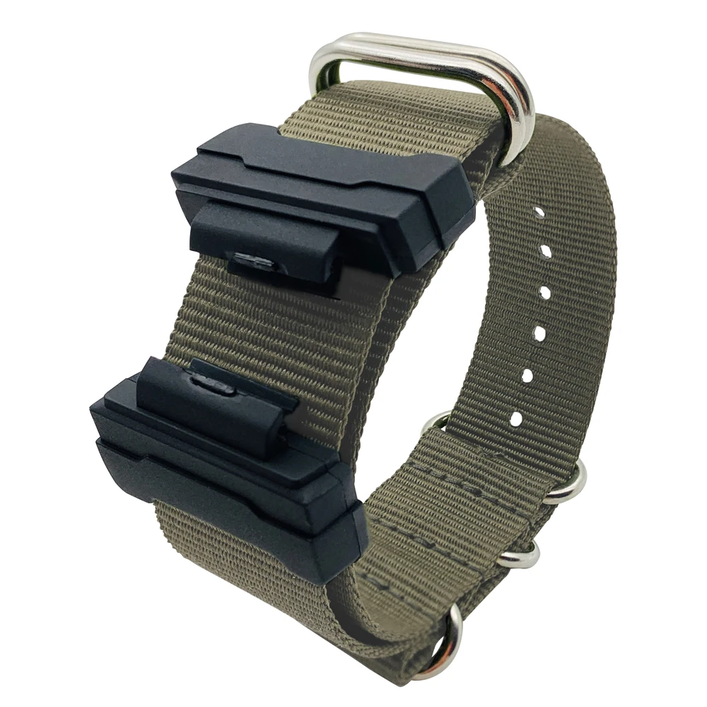 Watch accessories connector nylon strap for  G-SHOCK GA100 GA400DW5600M5610DW6900 BABY-G BA110 120 resin strap watch band
