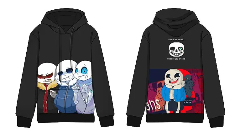 Горячая аниме undertale Хлопок Косплей толстовки Стандартный с капюшоном зимние топы унисекс Undertale sans and papyrus толстовки