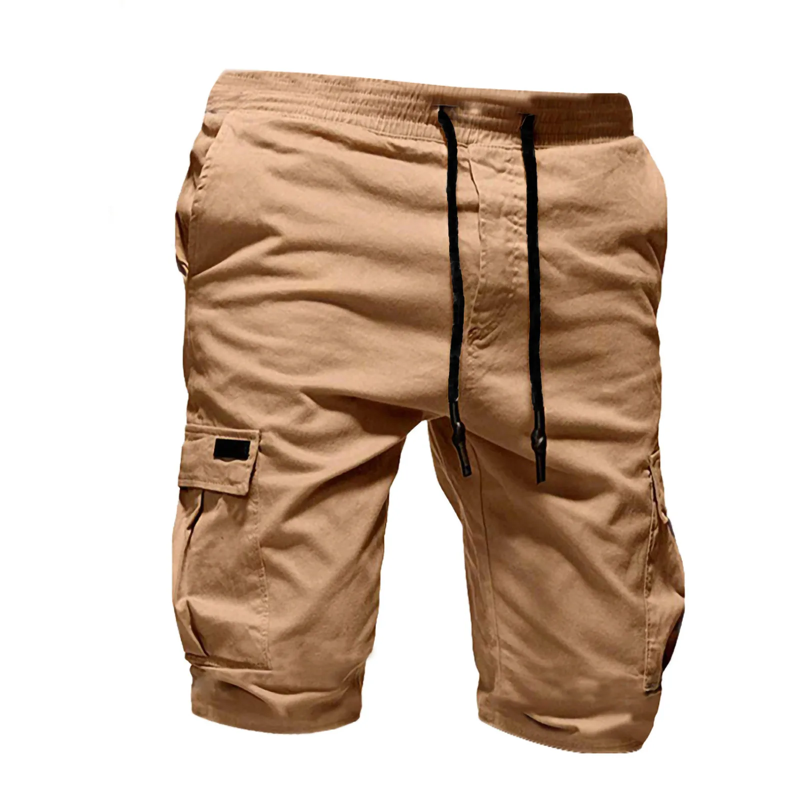 

Summer Men's Fashion Personality Casual Solid Color Bandage Multi-pocket Sports Shorts Sports Solid Color Bandage Casual 02*