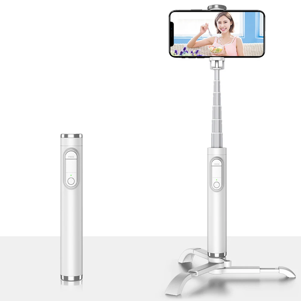 Штатив монопод селфи палка Bluetooth с кнопкой палка для селфи для samsung Note 8 9 S9 селфи палка для iphone 6 7 8 plus - Цвет: Серебристый
