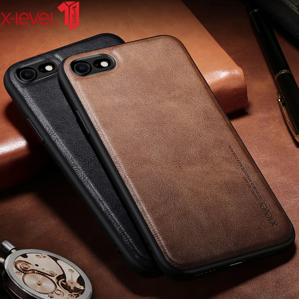 Чехол X Level для iPhone SE 2 2020 8 7 6 6S Plus кожаный|Бамперы| |
