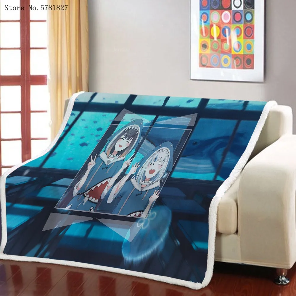 Мультяшное одеяло из шерпы с аниме Привлекательное Женское 3D принтом красивое