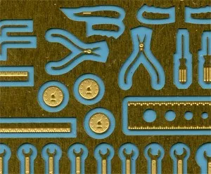 

1:24 Scale Mechanic Tools Connectionless Photoetch Fret Size 8X6cm LW24001