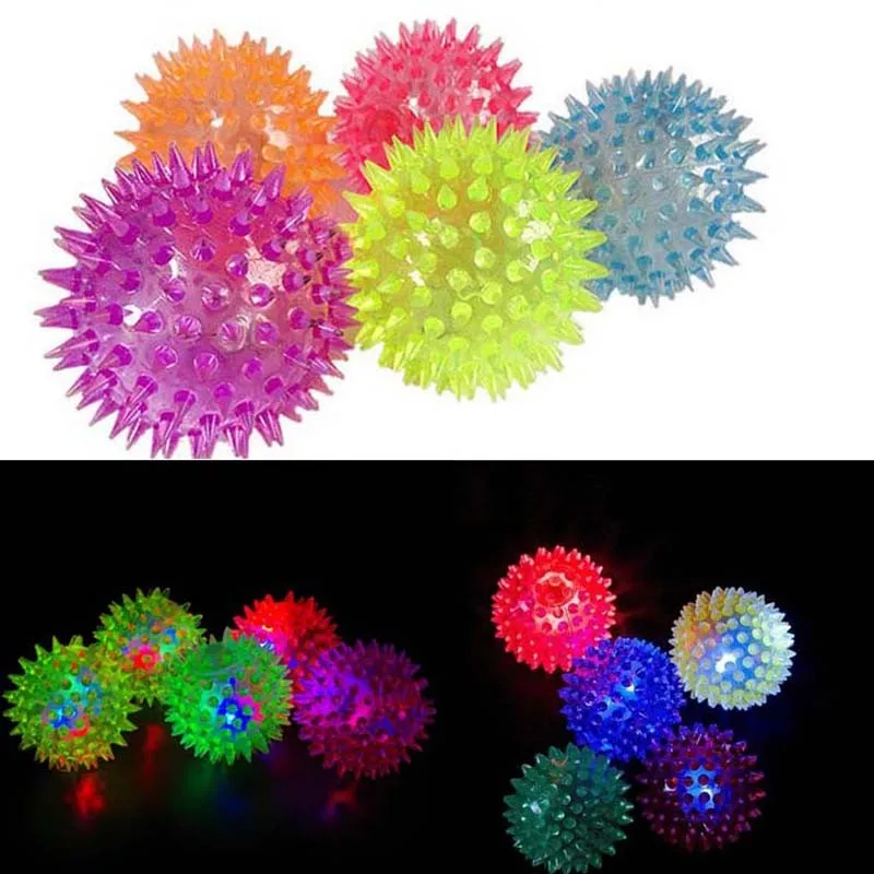 20 штук Светодиодный светильник вверх колючие мяч мигает сенсорные отскакивающий