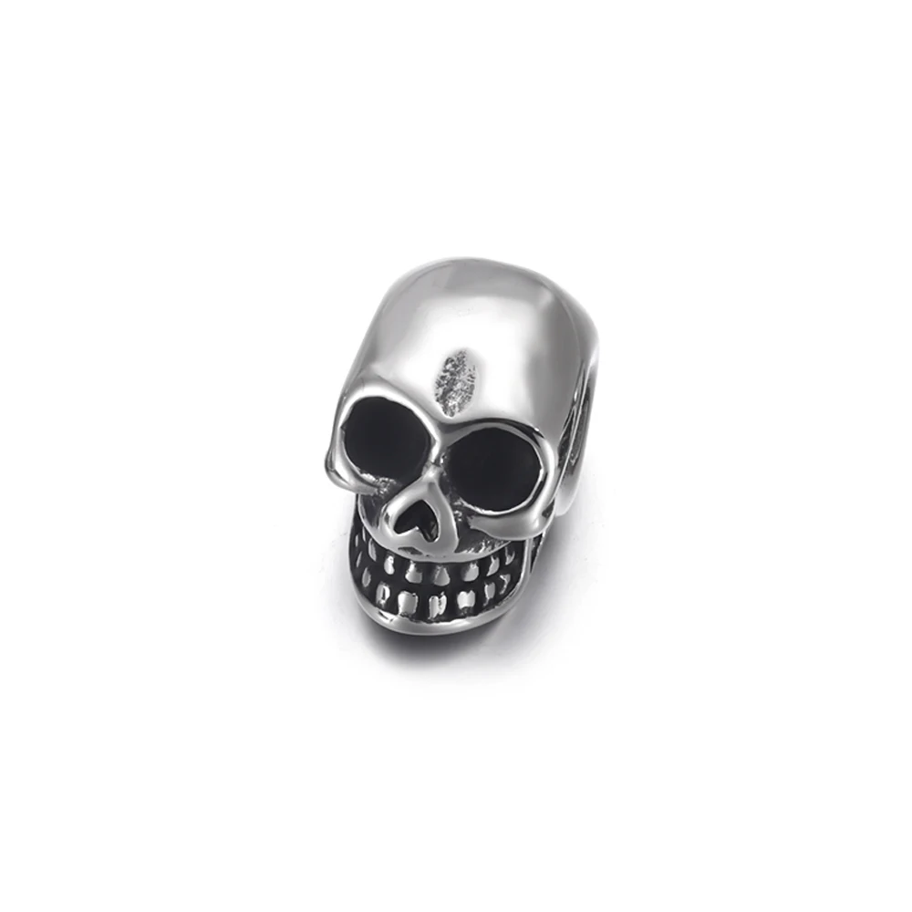 Бусина Шарм из нержавеющей стали с большим отверстием 4 мм|Бусины| |