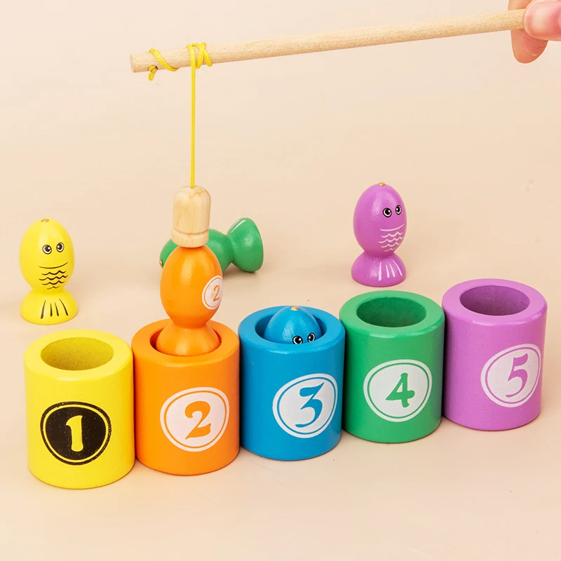 

Magnetic Fishing Game Toys Children Kindergarten Supplies Pretend Play Learning Wooden Educational Toy Montessori Toddlers Gift