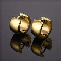 simple geometric hoop earrings gold color stainless steel creole earrings for women fashion punk jewelry brincos 2020