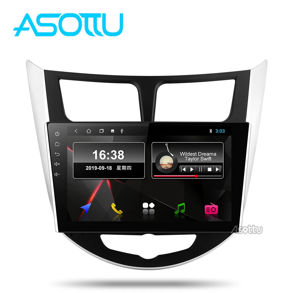 Asottu HY302 Android 9,0 PX30 автомобильный dvd для hyundai Solaris Verna Accent автомобильный головной убор радио плеер навигация gps автомобильный dvd