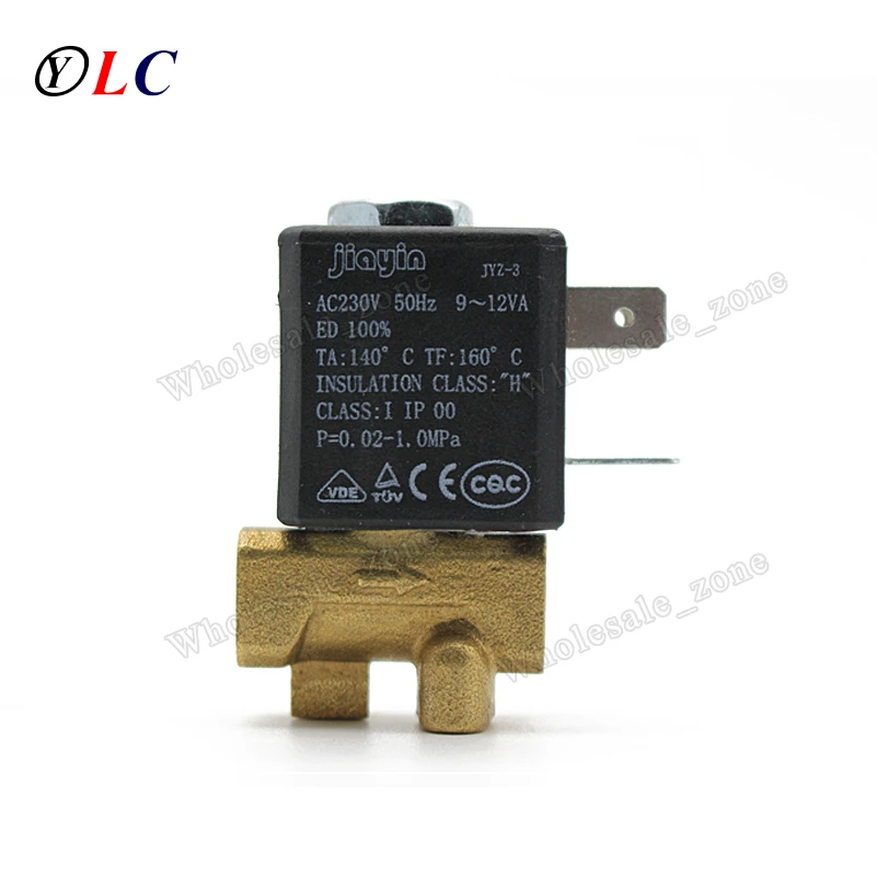 Новый Jiayin JYZ-3 нормально закрытый 2/2 ходовой прямого действия 3 мм AC 230V G1/8' латунь