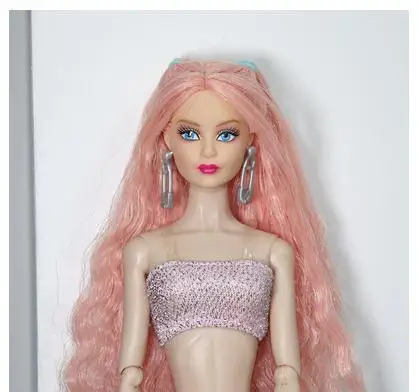 Оригинальные детские куклы Корона волосы челка Серьги Браслеты сумки для