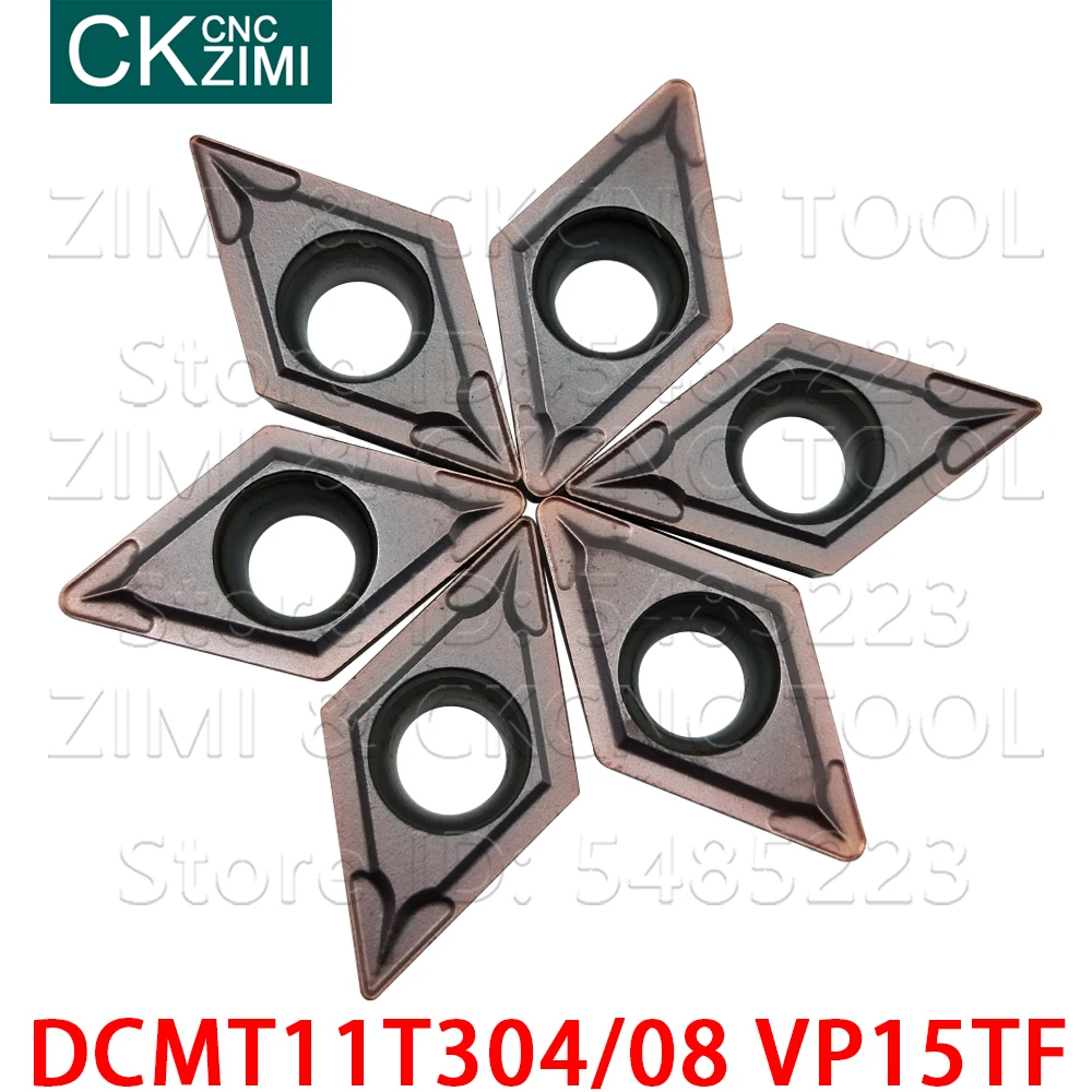 DCMT11T304 VP15TF DCMT11T308 внешние токарные инструменты DCMT Карбид токарный станок с ЧПУ