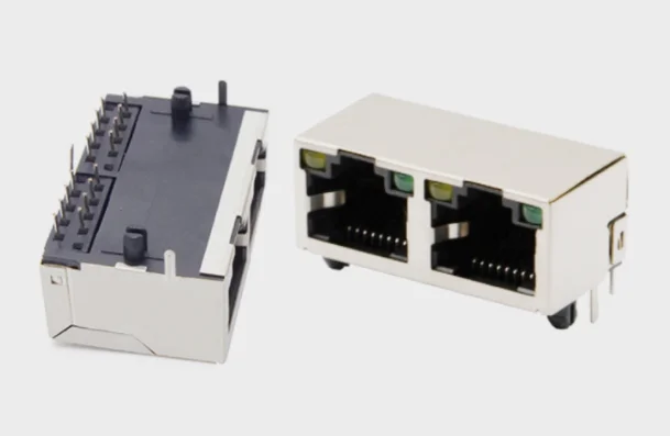 Гнездовой разъем RJ45 1X2 1*2 100 шт. сетевой Ethernet гнездо с подсветильник кой прямой