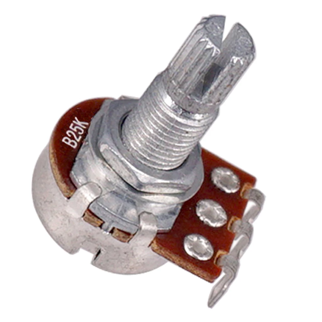 

4pcs A25K/B25K Long Split Shaft Audio Taper Low Friction Potentiometers