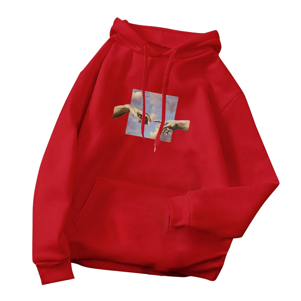 

Women's Fashion Hoodies Plus Size Winter Women Clothes Long Sleeve Pocket Hooded Printed Pullover Sweatshirt Tops худи A40