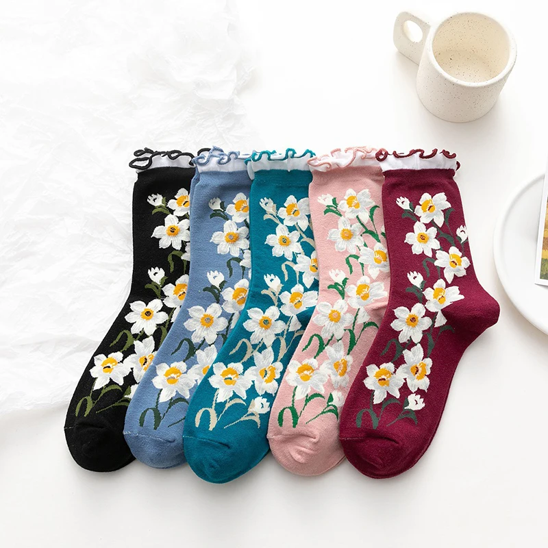 

Frilly socks cute happy kawaii chaussettes fantaisie designer harajuku calcetines woman skarpetki damskie girls sokken vrouwen
