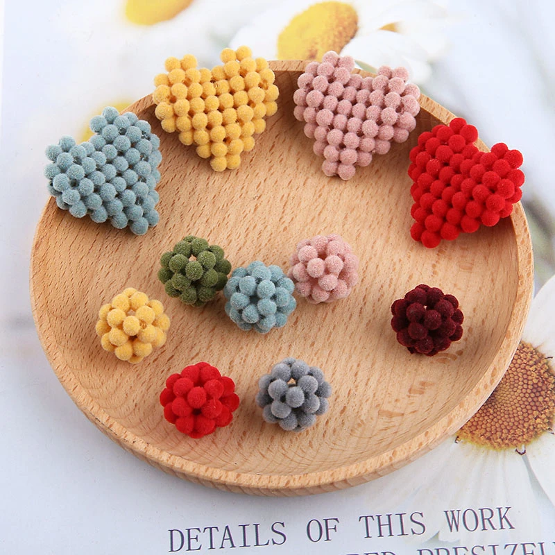 2 шт. 2020 оптовая продажа осенне зимние модели флокированные бусы тканый шар