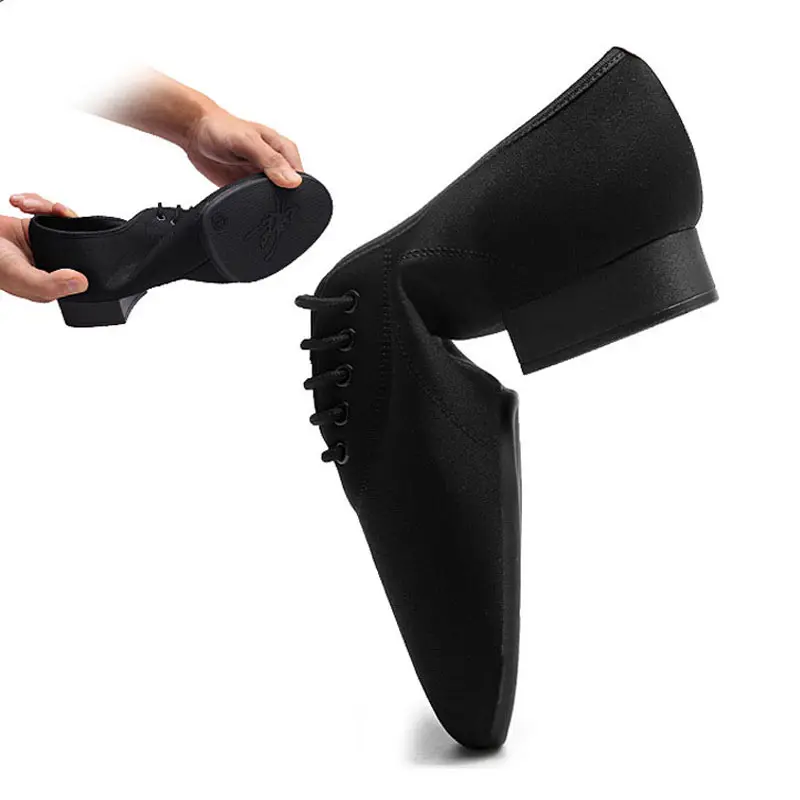 Men Latin Dance Shoes Jazz Ballroom Salsa Dancing Shoes Professional Black Canvas Size 38-46 Low Heel Adult Tango Dance Sneakers