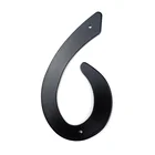 10 см современный номер дома дверь домашний адрес почтовый ящик Номера для дома Цифровая Дверь наружная вывеска 4 дюйма. #6 алюминий черный