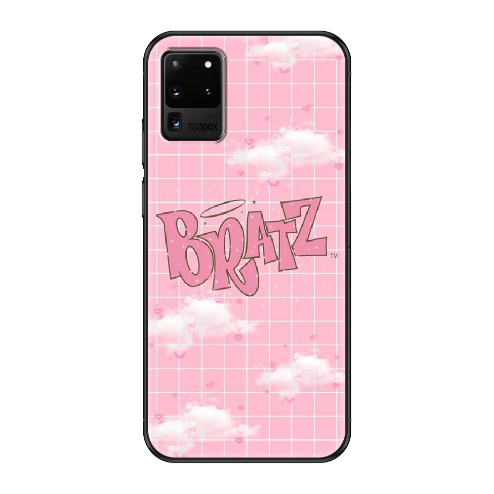 

Lovely Doll Bratz Phone case For Samsung Galaxy S 3 4 5 6 7 8 9 10 E Plus Lite Edge black tpu Etui art bumper painting