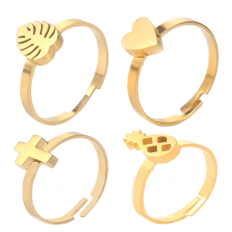 Кольцо молния натуральная личность нержавеющая сталь набор колец для женщин