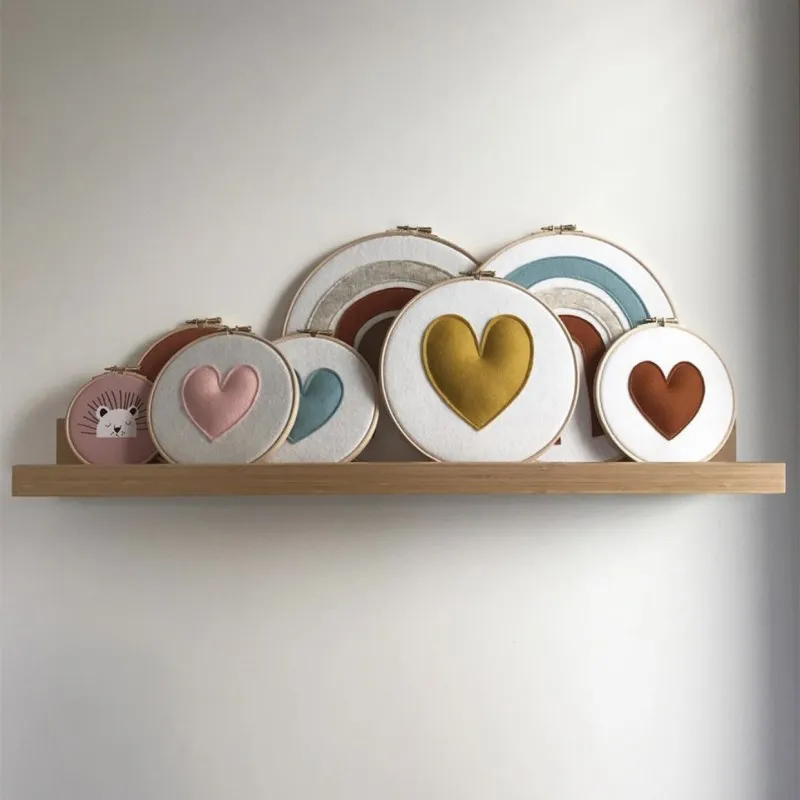 INS скандинавский фетровый шар перо сердце воздушный Настенный декор подвесной