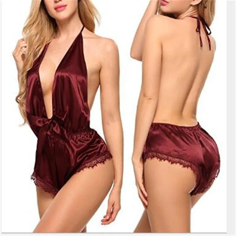 

2022 Womens Plus Size Loose Sexy Bra Lace Patchwork Bodysuit One-Piece Suspenders Siamese Brassiere