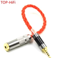 top hifi upocc single crystal copper silver plated 2 5mm trrs balanced male to 3 5mm trrs balanced female diy audio adapter