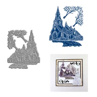 new 2021 metal cutting die paper scrapbooking making church castle deadwood embossing hot foil plate frame card craft no stamp