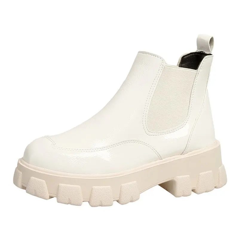 

Autumn Winter Women Chelsea Boots Waterproof Ankle Boots Girl Flat Platform boots Spring Booties