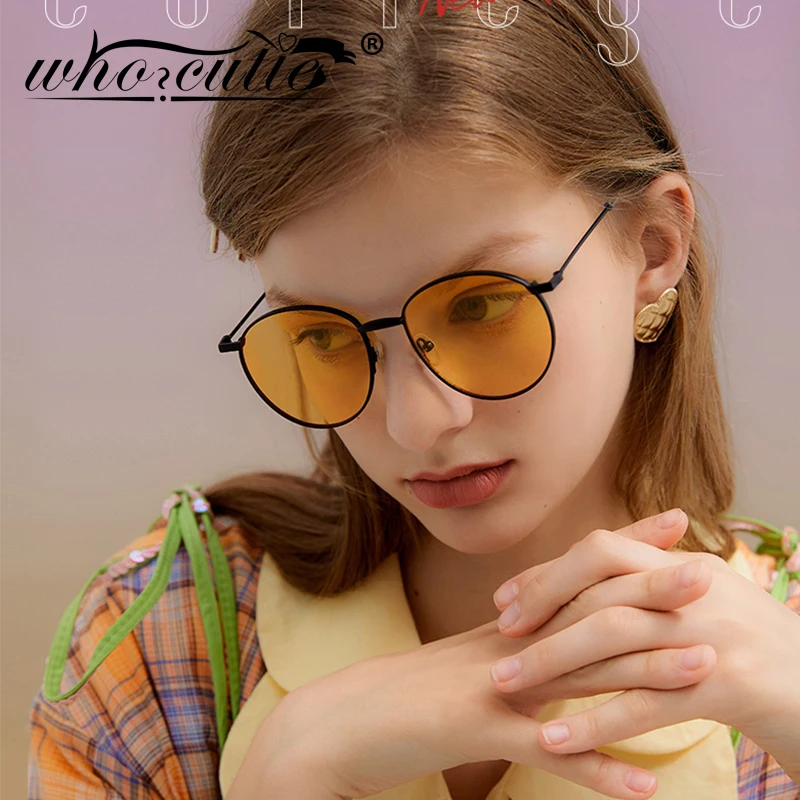 Женские Овальные Солнцезащитные очки WHO CUTIE винтажные дизайнерские