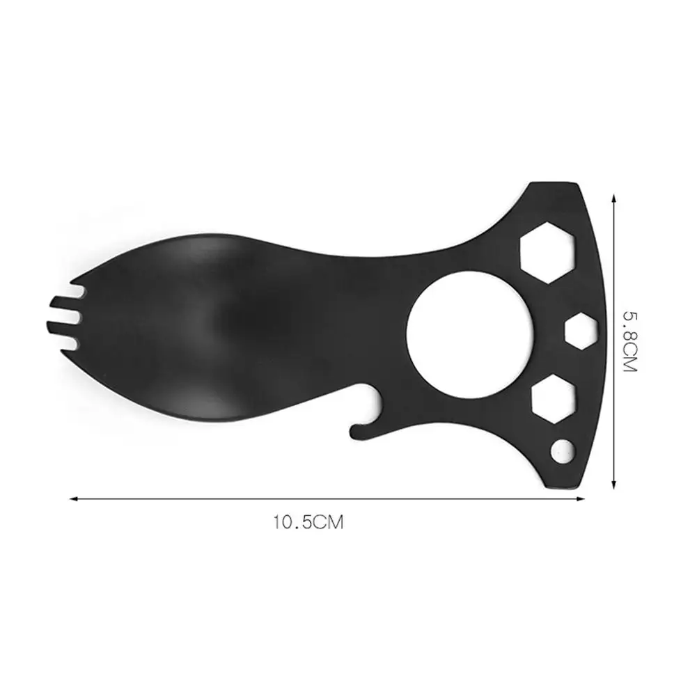 1 шт. многофункциональная ложка для кемпинга из нержавеющей стали переносной