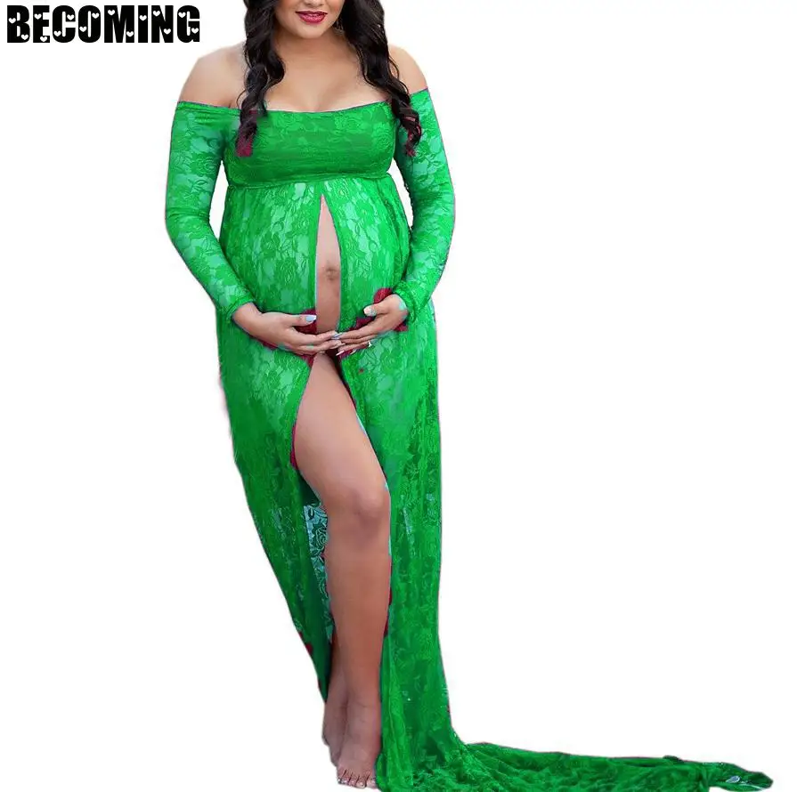 Кружевные платья для беременных фотосессии платье женская одежда с длинным