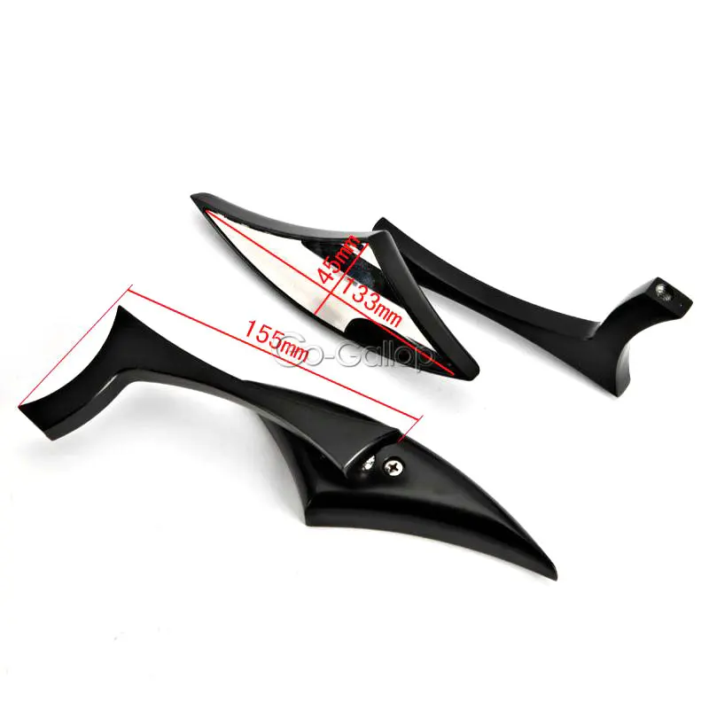 

2x Universal Blade Motorcycle Rearview Mirrors For Harley Dyna Sportster Softail Touring Street Glide XL 1200 883 Electra Glide