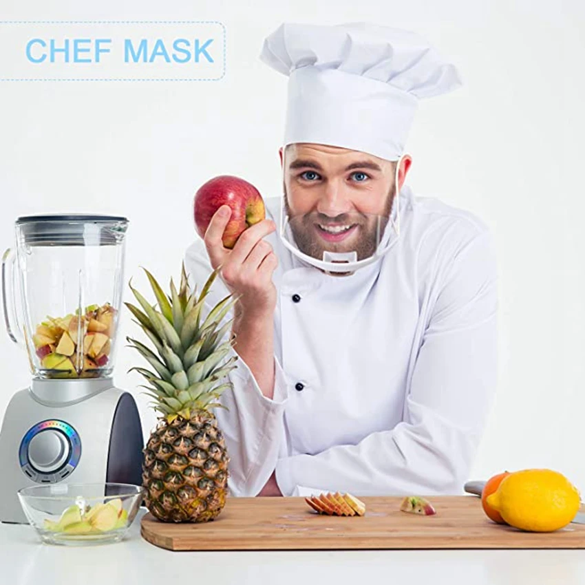 

100Pcs Hygiene Safety Face Shield Anti-Fog Anti-Splash Transparent Plastic Visor Protective Food Face Shield for Mouth Nose