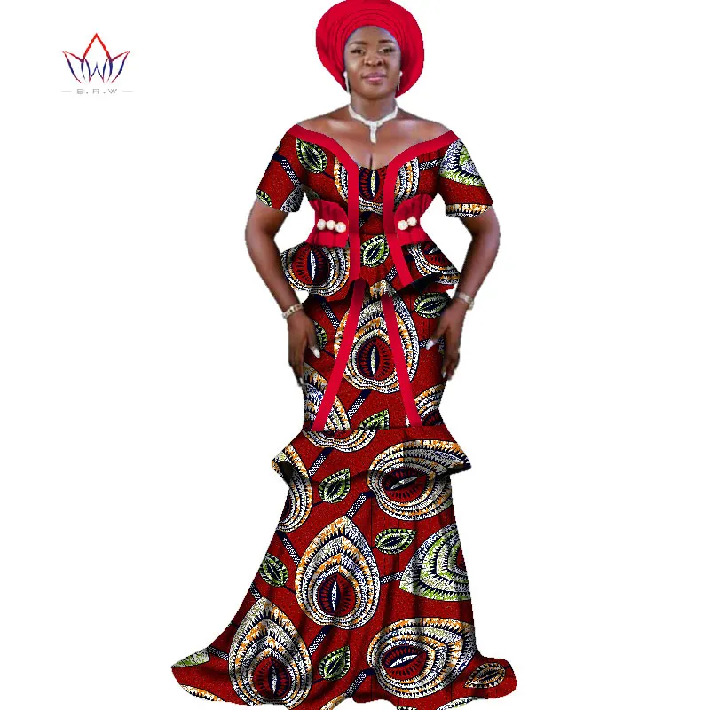 Африканский Традиционный Для женщин юбка Наборы для ухода за кожей 2 шт.