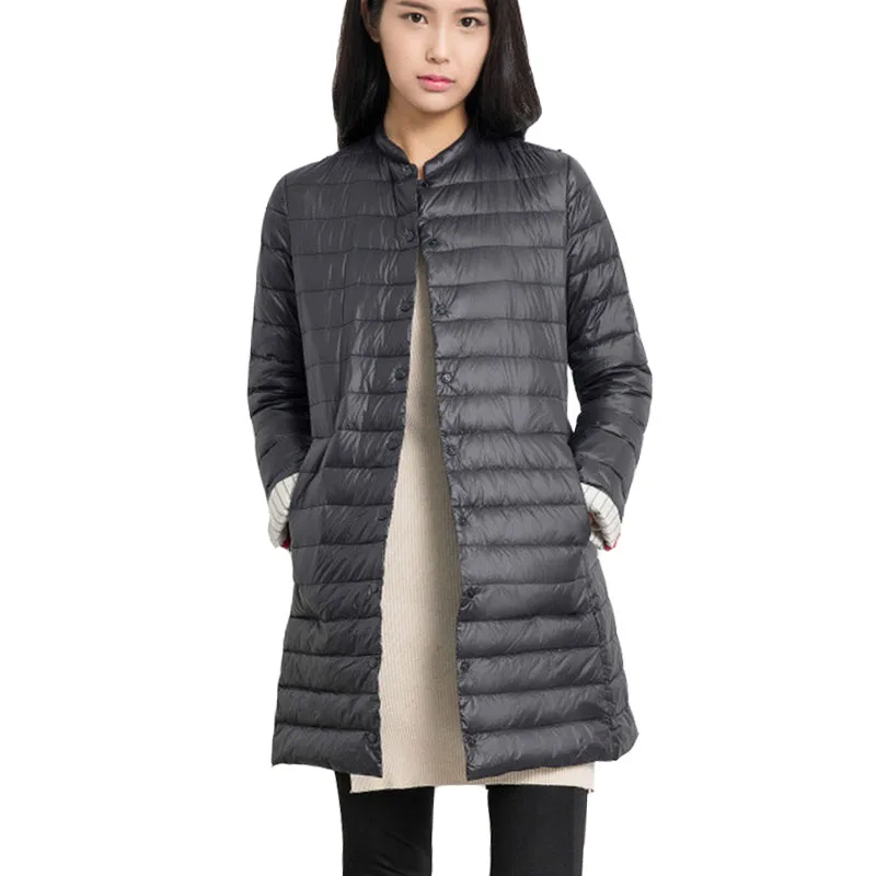 Осеннее Новое поступление однотонное пальто без воротника с длинным рукавом и