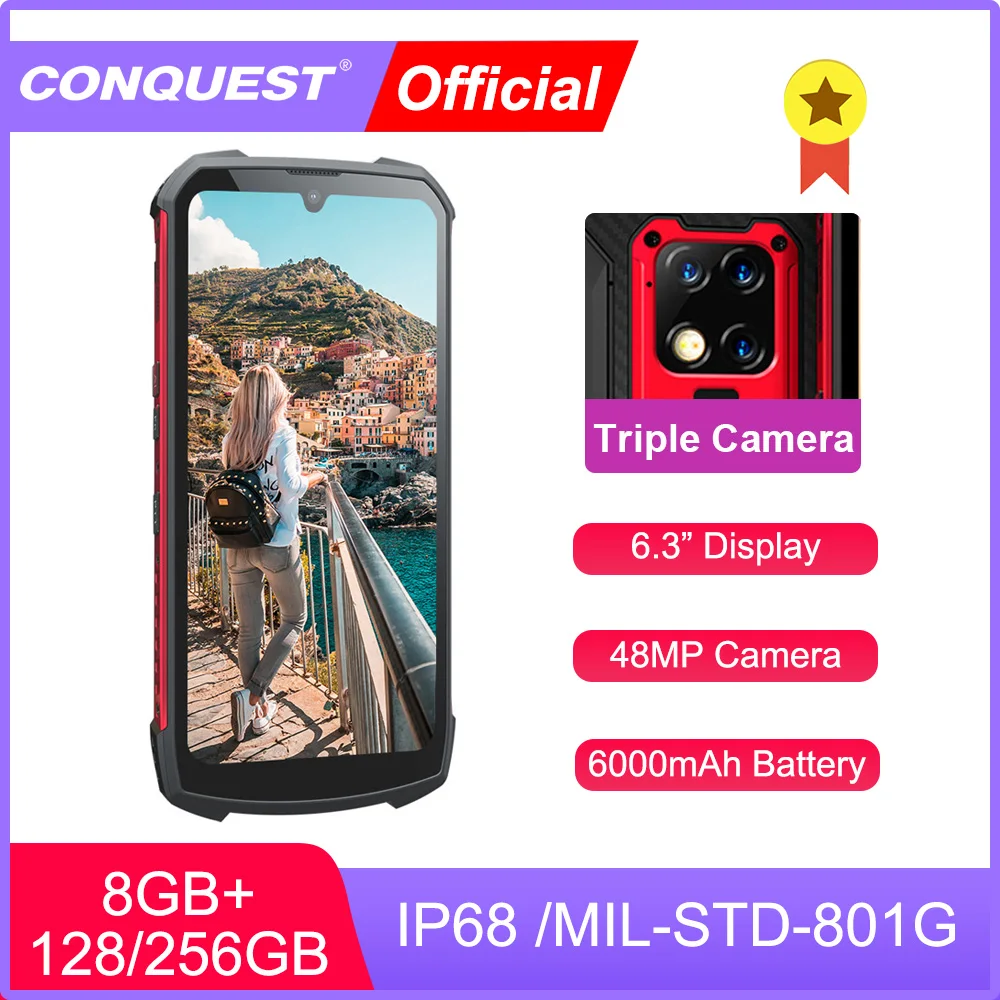 48MP Тройная камера Android прочный смартфон IP68 Водонепроницаемый Celular сотовые