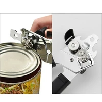 heavy duty iron tin can opener cutter manual opener tool multi functional new black comfort handle grip