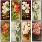 DIY 5D полный прямоугольные камни в форме ромба из вышивка с цветочным узором, украшенные кристаллами, вышивка крестиком на рисунке, Наборы Роза и Лилия домашнее украшение с бриллиантами