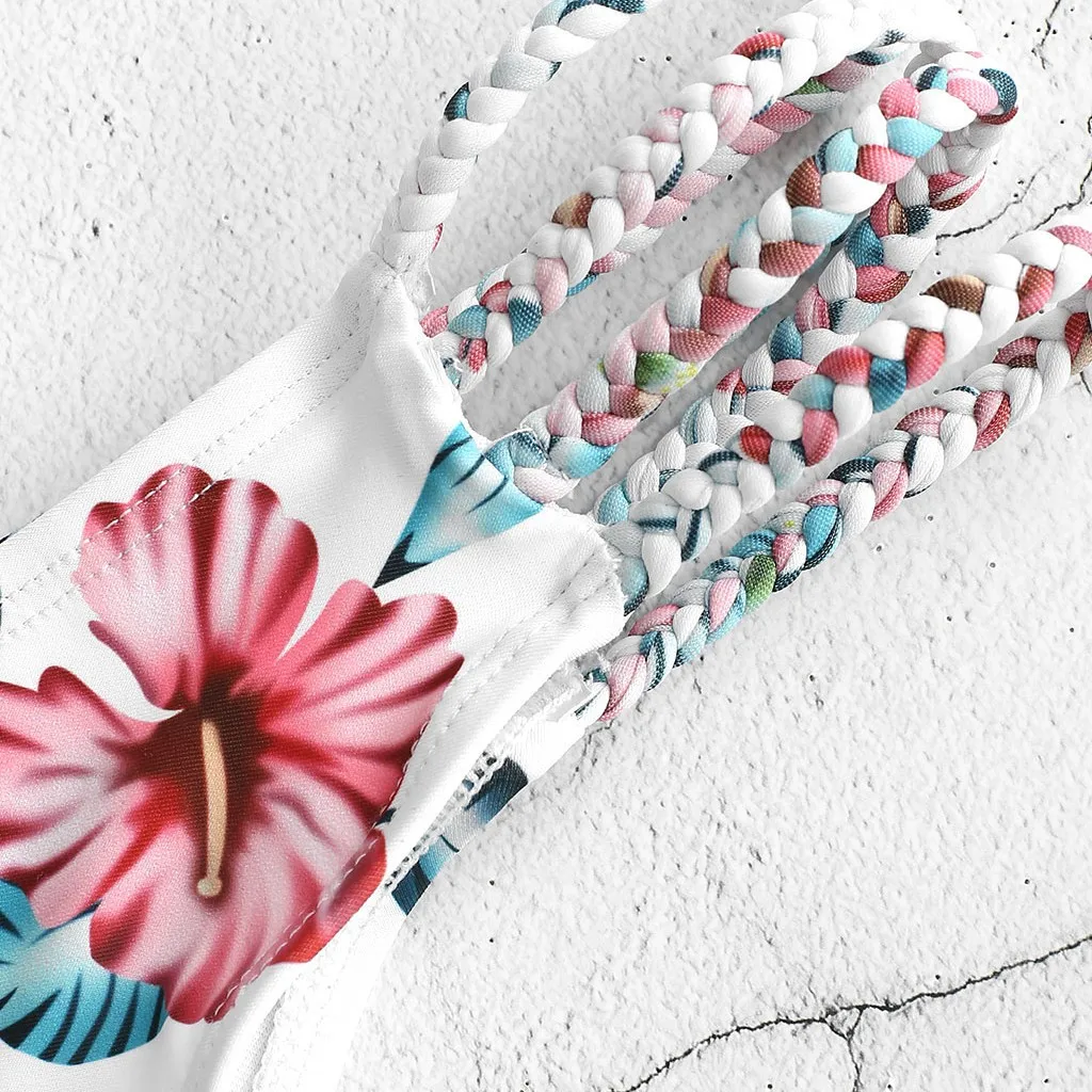 

2021 Women's High Cut Bikini Set Two Piece Swimsuit Push Up Swimwear Back Cross Beachwear Sexy Bathing Suit Fashion Beach Wear