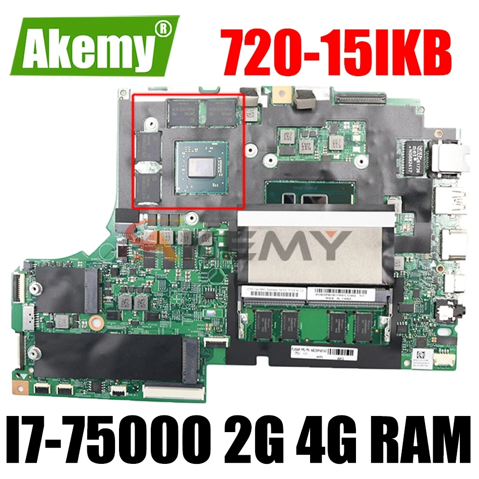 

5B20P26392 For Lenovo YOGA 720-15IKB Laptop Motherboard Onboard I7-7500O 2GVideocard 4G RAM 720-15IKB motherboard 100% test work